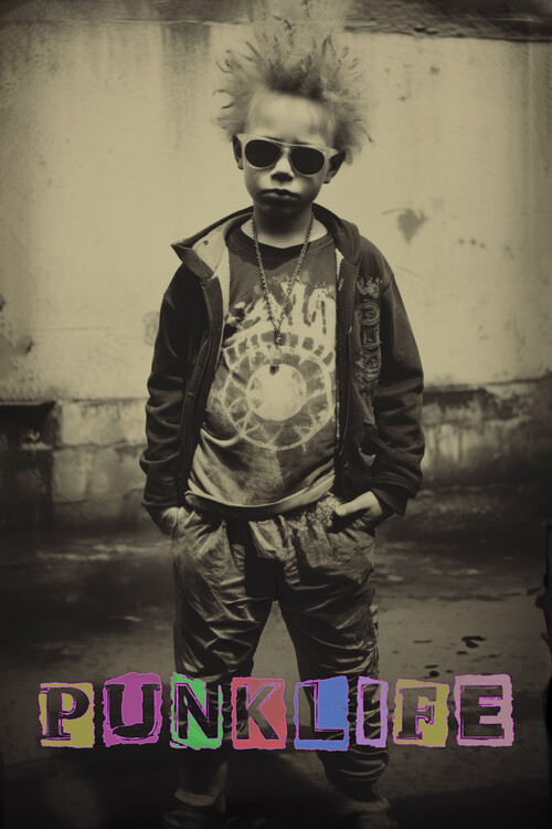 Poster Punk Rock statement young life