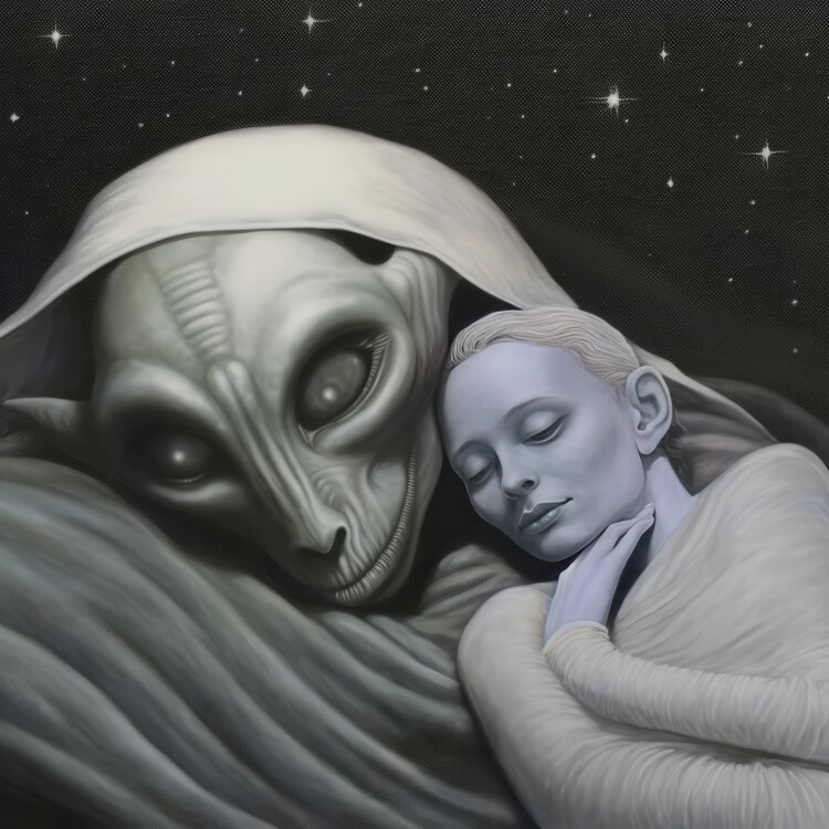 Плакат Grey Alien Carer for Nordic Grandma