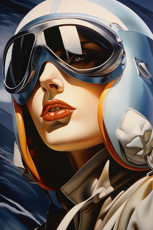 Плакат The Art deco Racing Girl