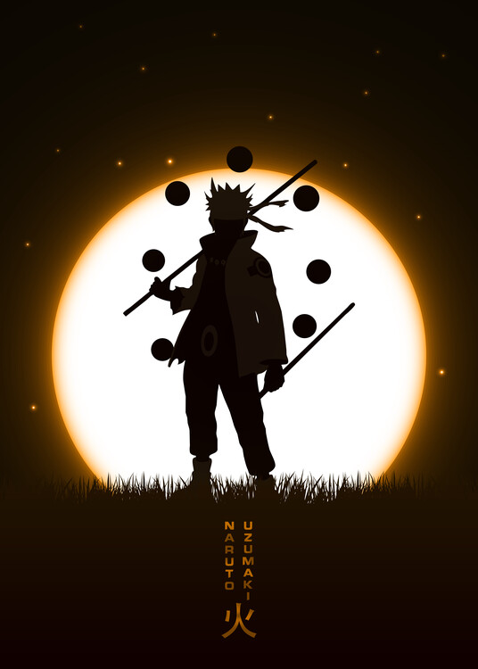 Canvas Print Naruto Moon