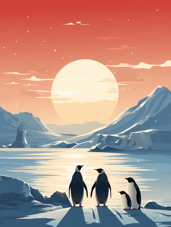 Poster Penguins - Minimalistic