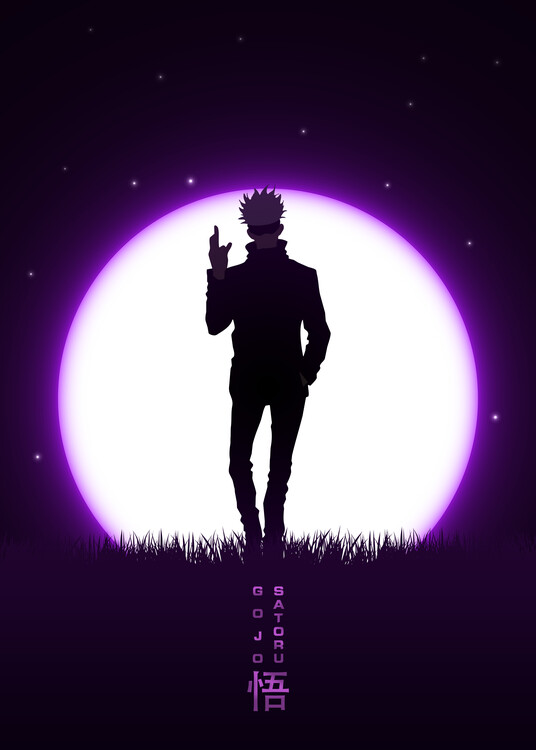 Poster Gojo Satoru Moon