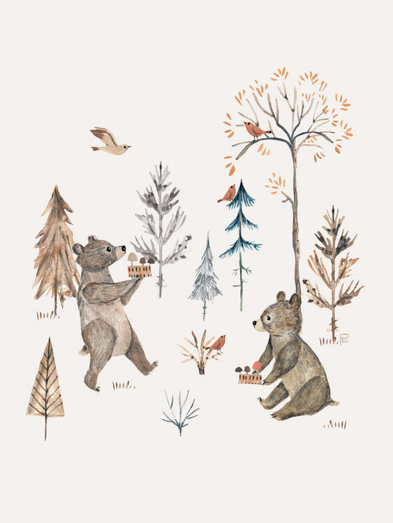 Poster Foraging bears