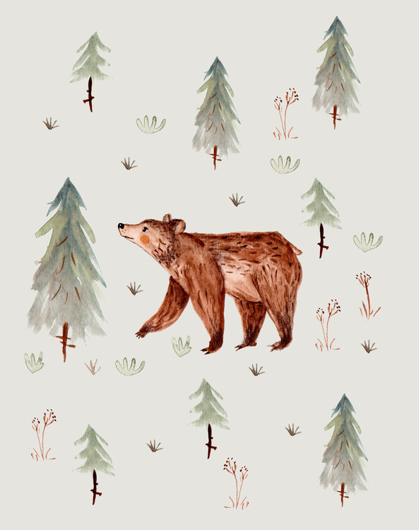 Poster Lonely bear