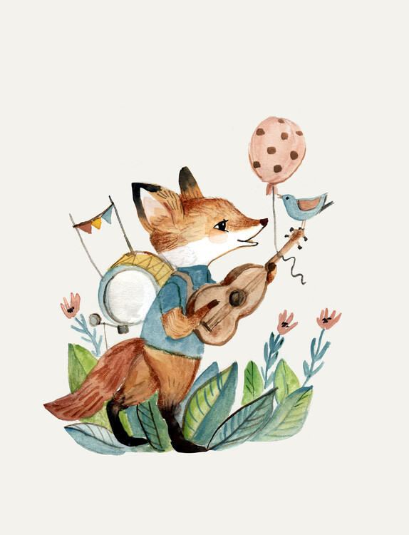 Poster Singing fox