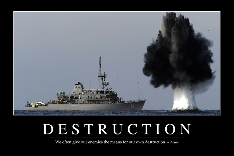 Plakát Destruction: Inspirational Quote and Motivational Poster