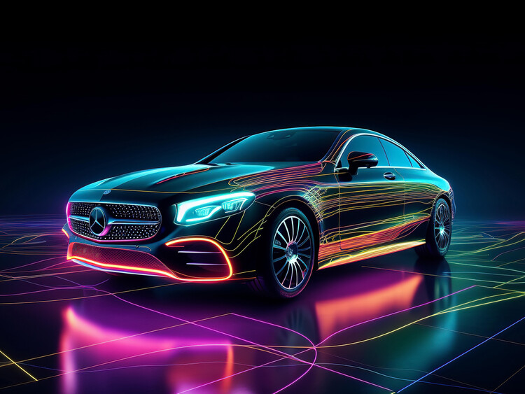 Plakát Neon Car