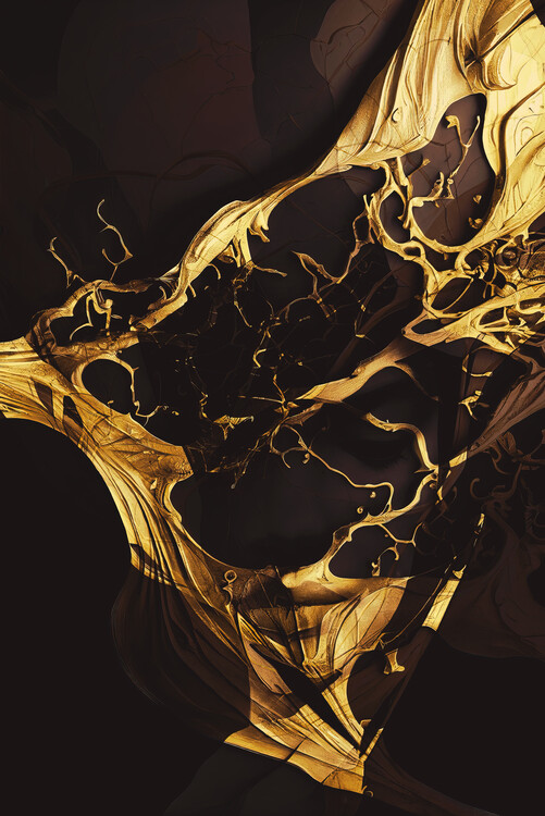 Póster Gold leaf