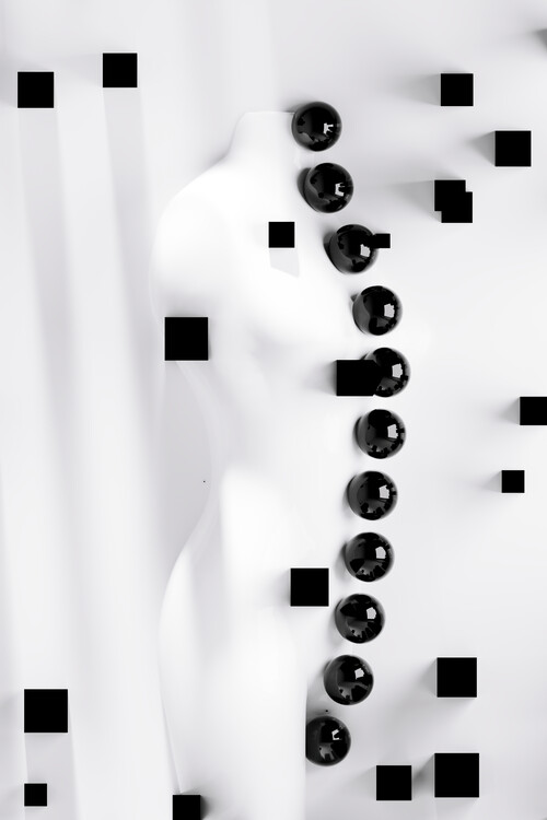 Плакат Futuristic black and white