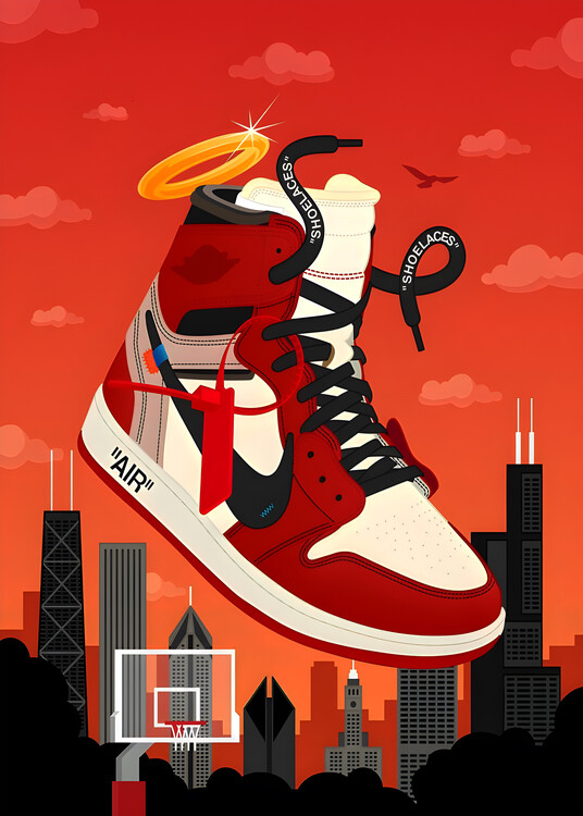Poster red angel sneaker