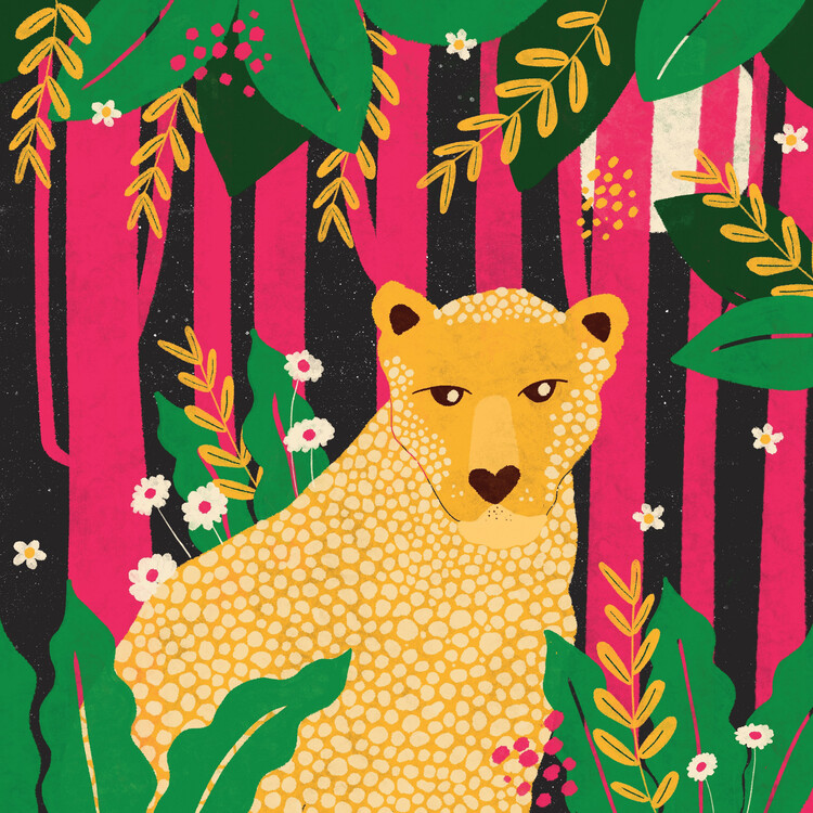 Levně Plakát, Obraz - Leopard-Animal Trilogy, Shriya Bhattacharya, 40 × 40 cm