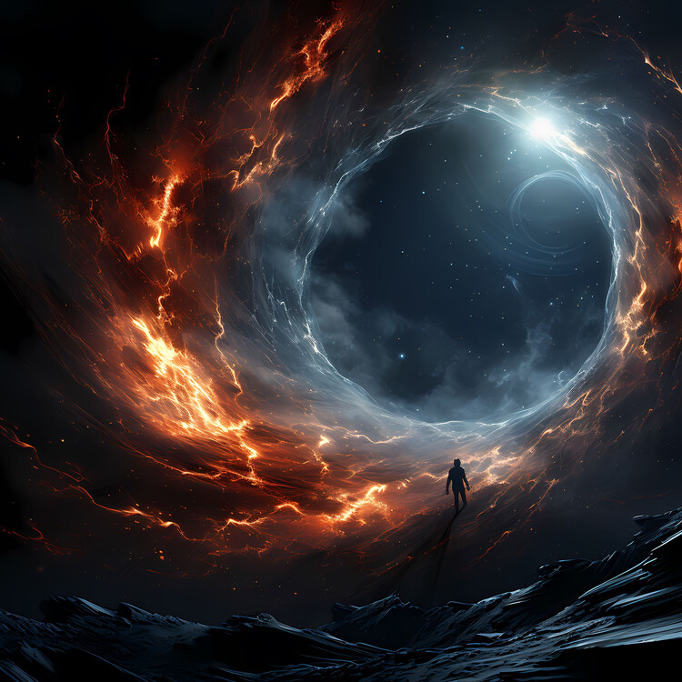 Poster Black Hole in Space