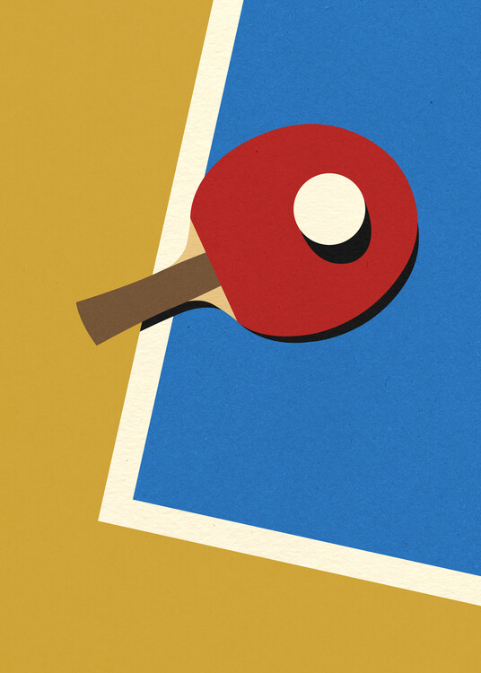 Canvas Print Table Tennis Team Red