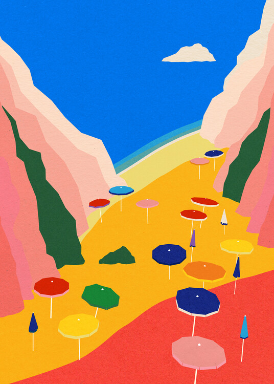 Levně Plakát, Obraz - Lido Liguria, Rosi Feist, 30 × 40 cm