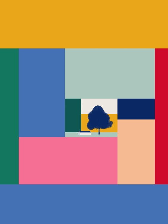 Poster Barn In Color Blocks