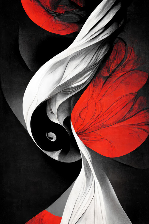 Poster Red leaf