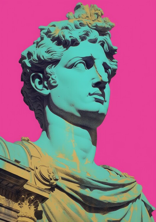 Poster Pop Art Poster Rom Kunstdruck Statute