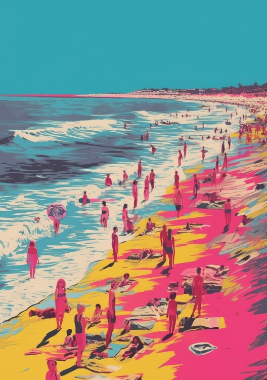 Poster Strand Poster Pop Art Kunstdruck