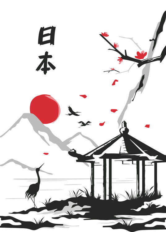 Juliste Heron Japan