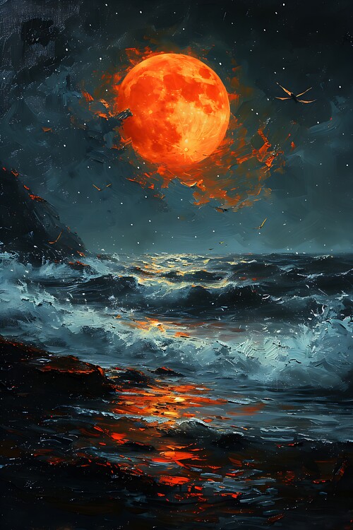 Плакат Ocean Bloodmoon