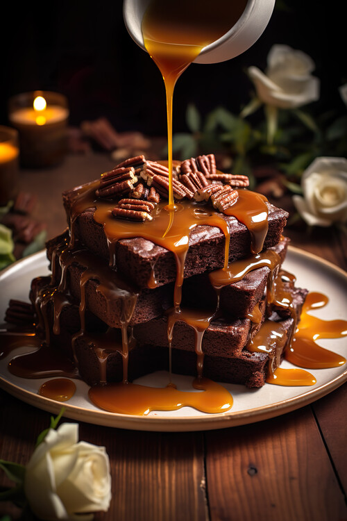 Плакат Chocolate Browny in Caramel Sauce