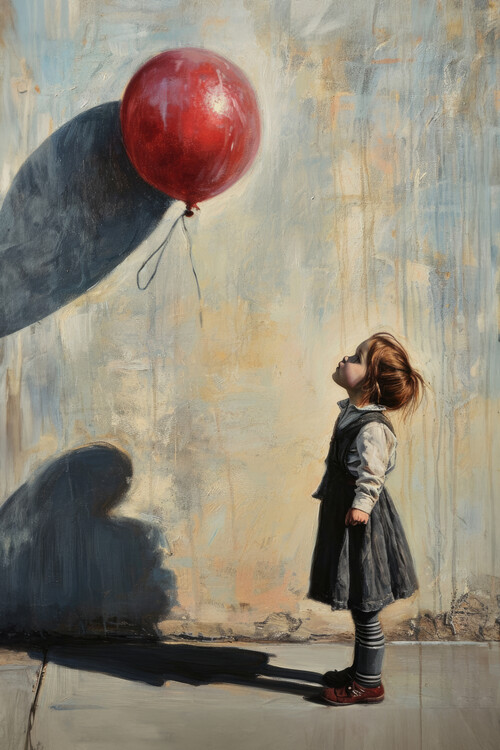 Poster The Red Balloon Edward Hopper Style
