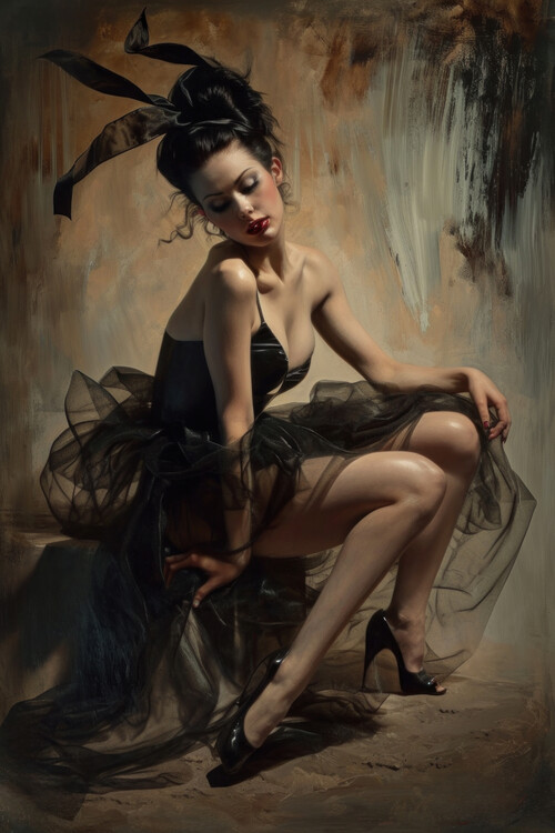 Canvas Print The Lady in Black (2 of 2)