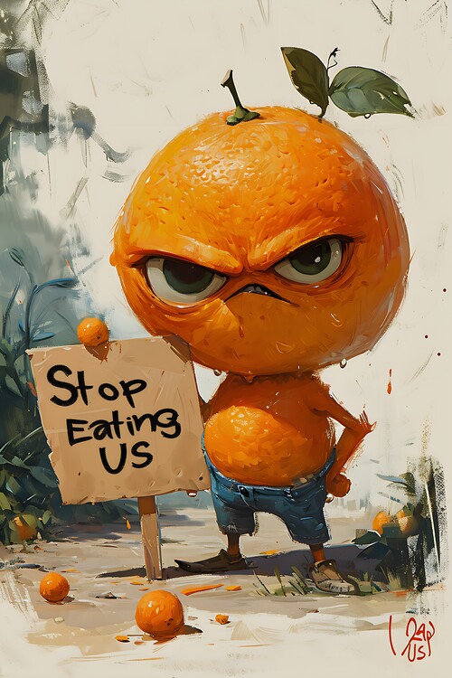 Плакат Angry Orange