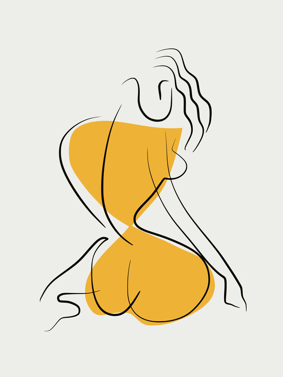Schilderij op canvas Minimalist Line Art