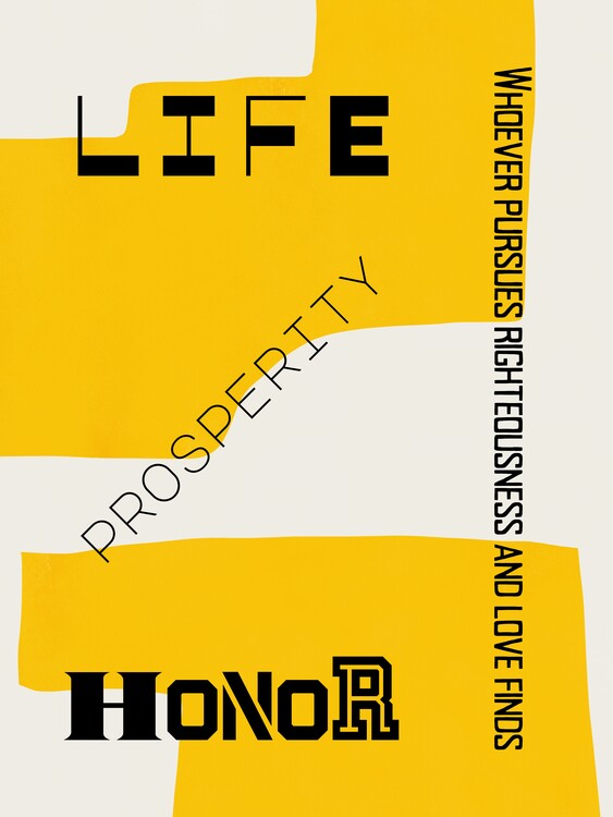 Poster Life prosperity and Honor
