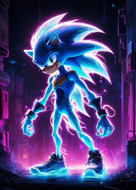 Poster Super Fast Neon Art