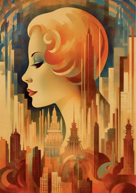 Poster Art Deco Poster Art Deco Kunstdruck