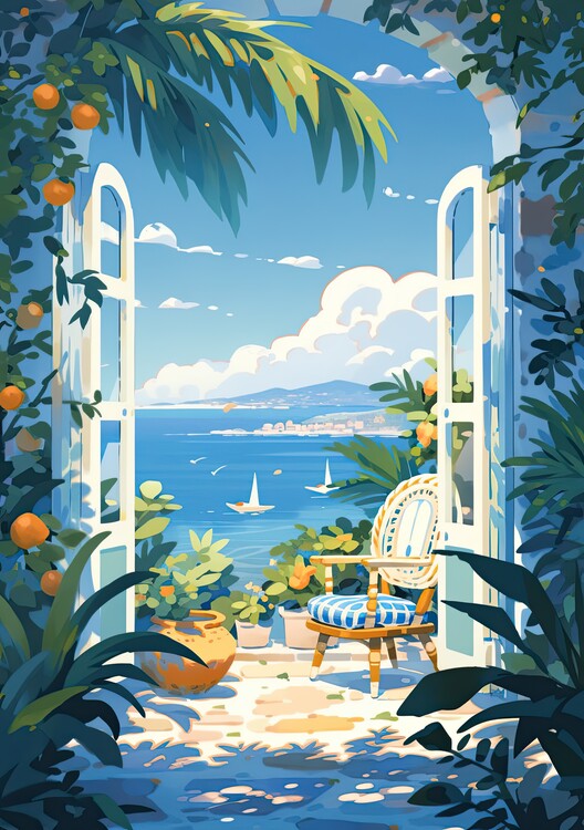 Poster Mittelmeer Italien Poster Meer