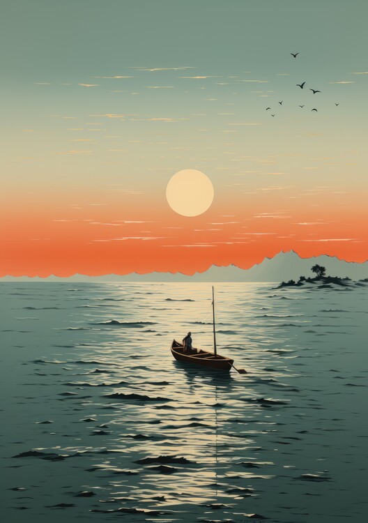 Plakat Segelboot Meer Poster Maritim