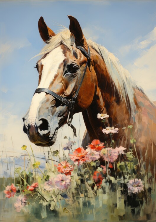 Плакат Pferd Poster Pferd Kunstdruck Pferdeposter