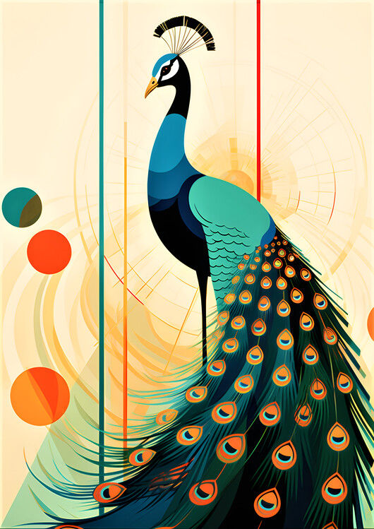 Poster Peacock Tail Artwork