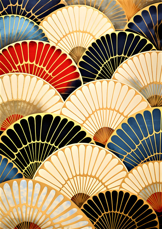 Poster Abstract Scallops Wall Art