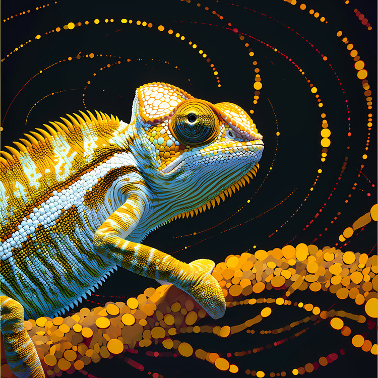 Poster Yellow chameleon