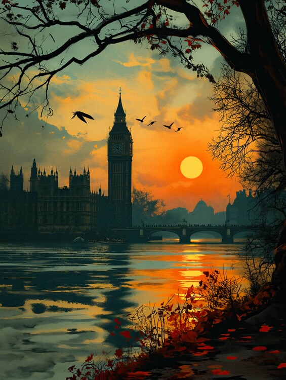 Poster London At Dawn Travel Poster