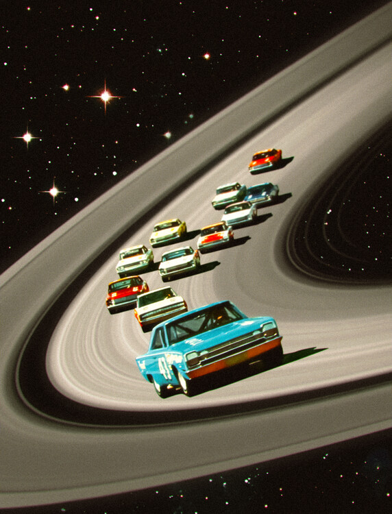 Poster A Saturn Car Race