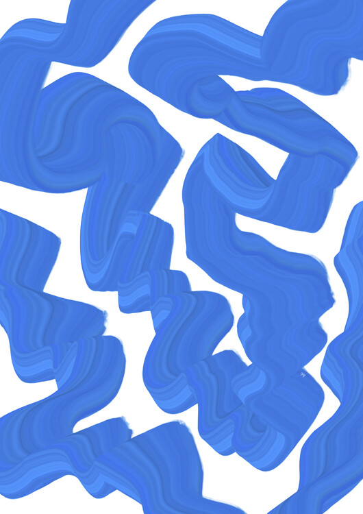 Plakát Blue Paint