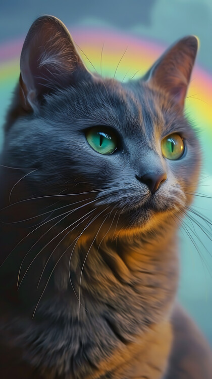 Принти на полотні Russian Blue Cat