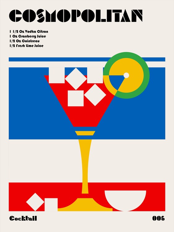Plakat Cosmopolitan Bauhaus Cocktail