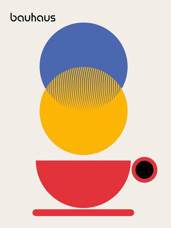Obraz na plátně Bauhaus Coffee Abstract
