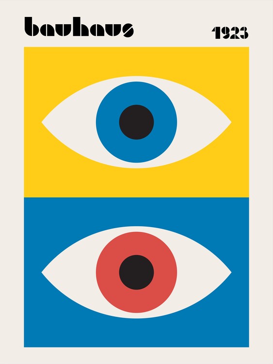 Obraz na plátně Bauhaus Eyes Abstract