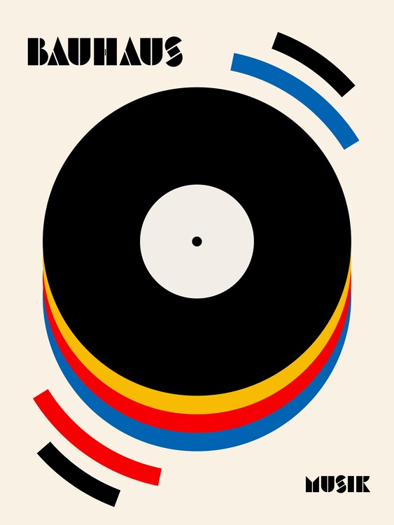 Poster Bauhaus Musik Retro Illustration