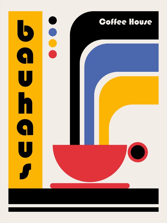 Levně Plakát, Obraz - Bauhaus Coffee House, Retrodrome, 30 × 40 cm