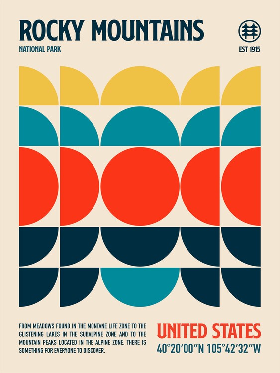 Poster Rocky Mountains National Park Travel Poster