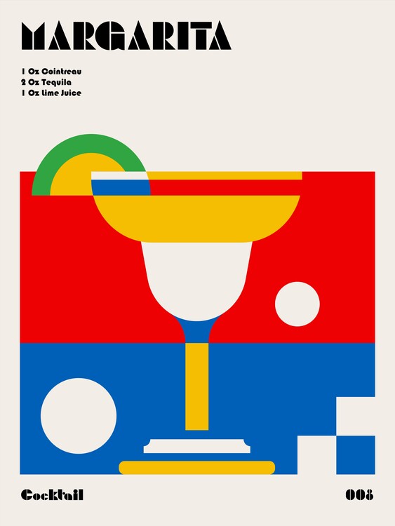 Poster Margarita Bauhaus Cocktail