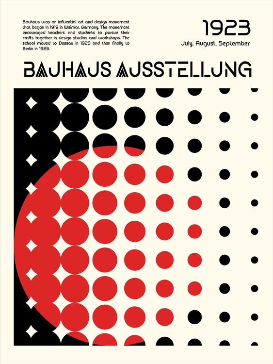 Levně Plakát, Obraz - Bauhaus Ausstellung, Retrodrome, 30 × 40 cm